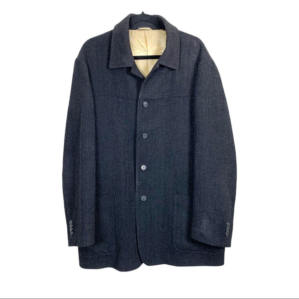 IBIZA Tapas Jacket Wool Ribbed Gray Men's 42R